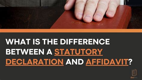 What is the difference between statutory declarations and Form 8.